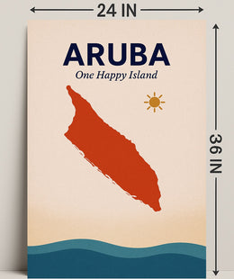 Aruba One Happy Island Poster PosterGoat