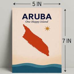 Aruba One Happy Island Poster PosterGoat