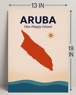 Aruba One Happy Island Poster PosterGoat