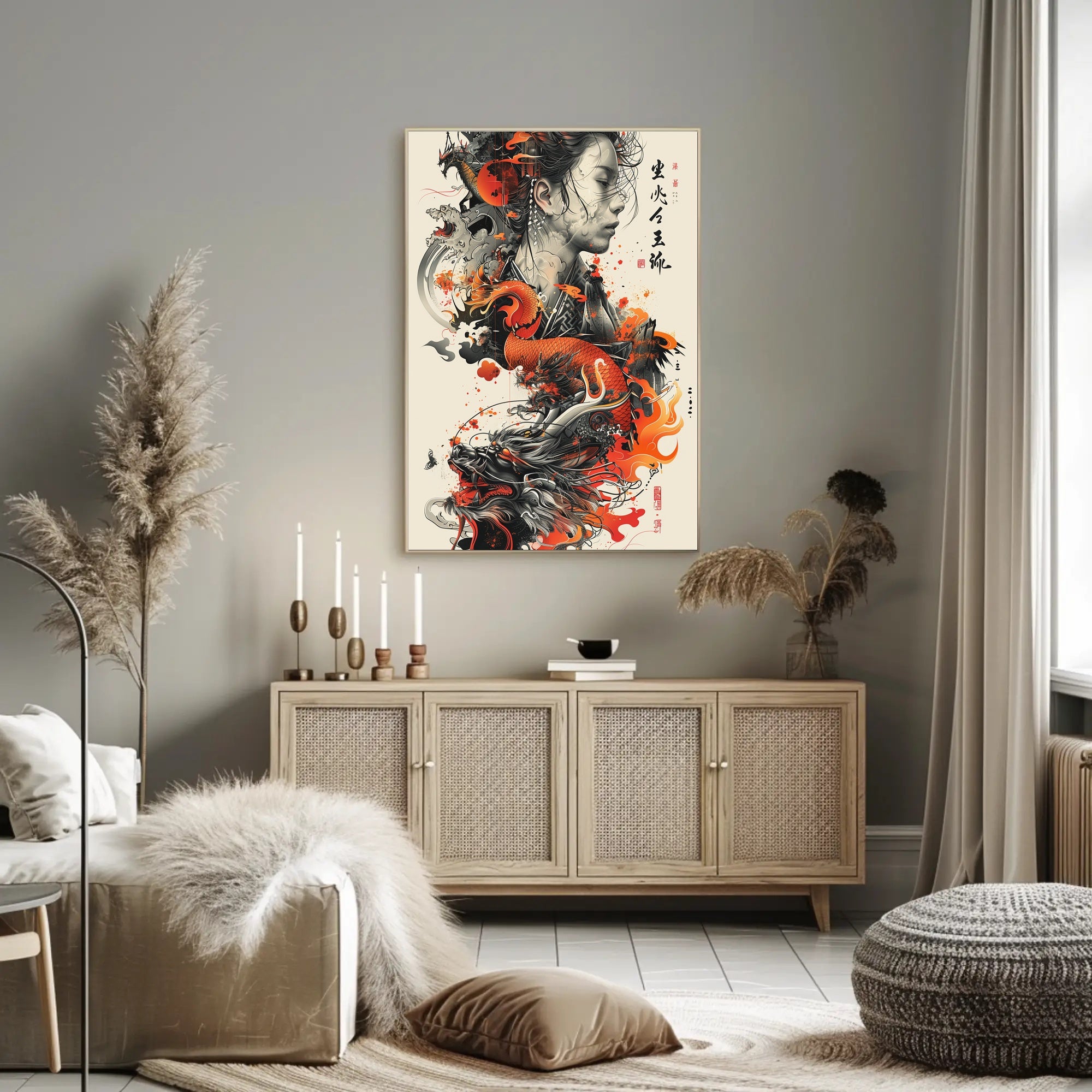 Asian Mythical Dragons Art: Cultural or Heritage Poster PosterGoat