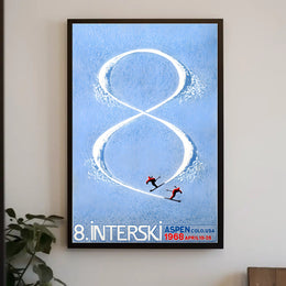 Aspen 1968 Interski Event Vintage Sports Poster PosterGoat
