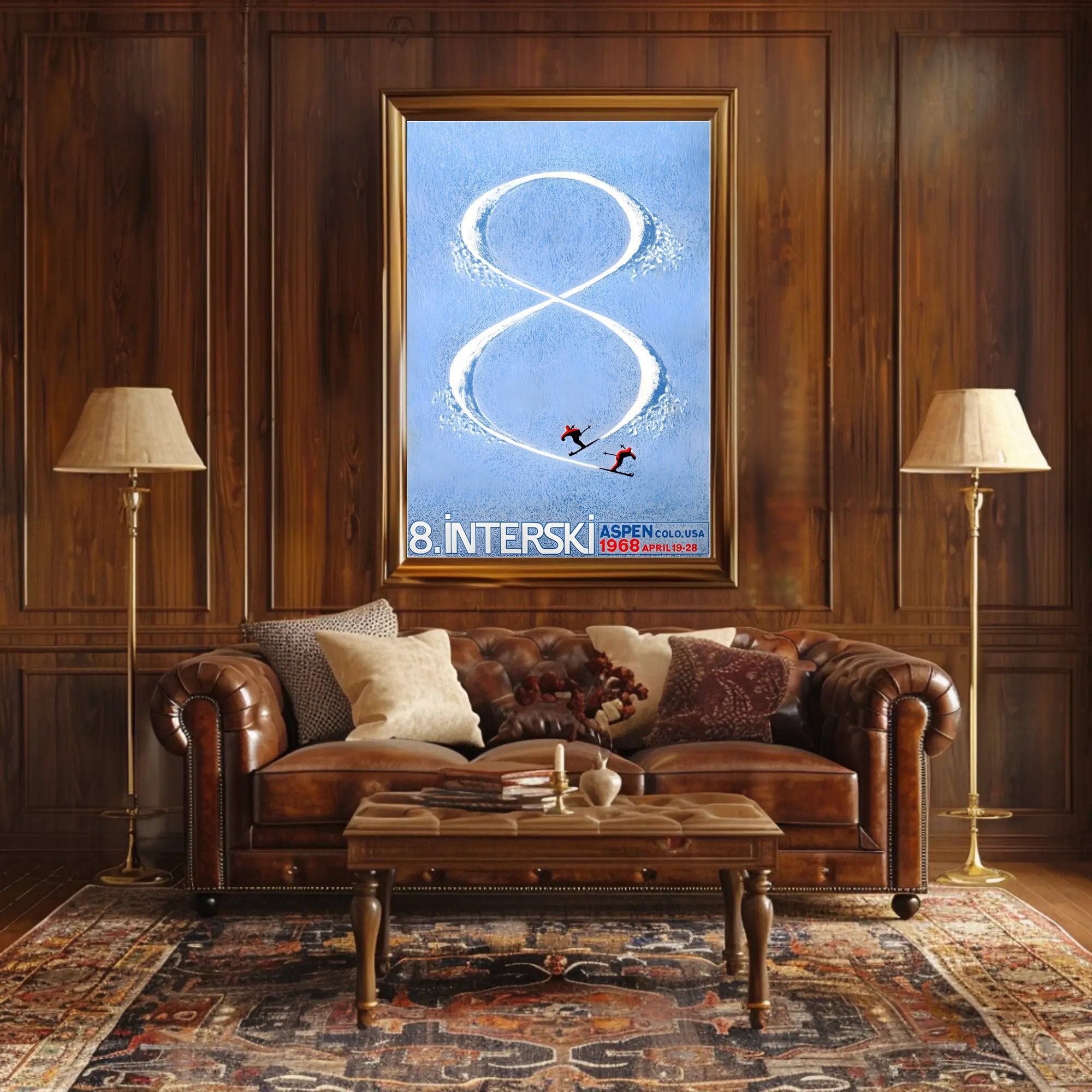 Aspen 1968 Interski Event Vintage Sports Poster PosterGoat