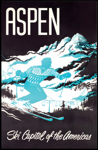 Aspen Ski Adventure in Winter Sports Poster PosterGoat