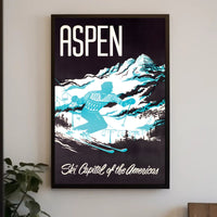 Aspen Ski Adventure in Winter Sports Poster PosterGoat
