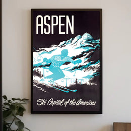 Aspen Ski Adventure in Winter Sports Poster PosterGoat