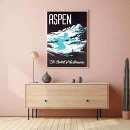 Aspen Ski Adventure in Winter Sports Poster PosterGoat