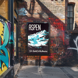 Aspen Ski Adventure in Winter Sports Poster PosterGoat