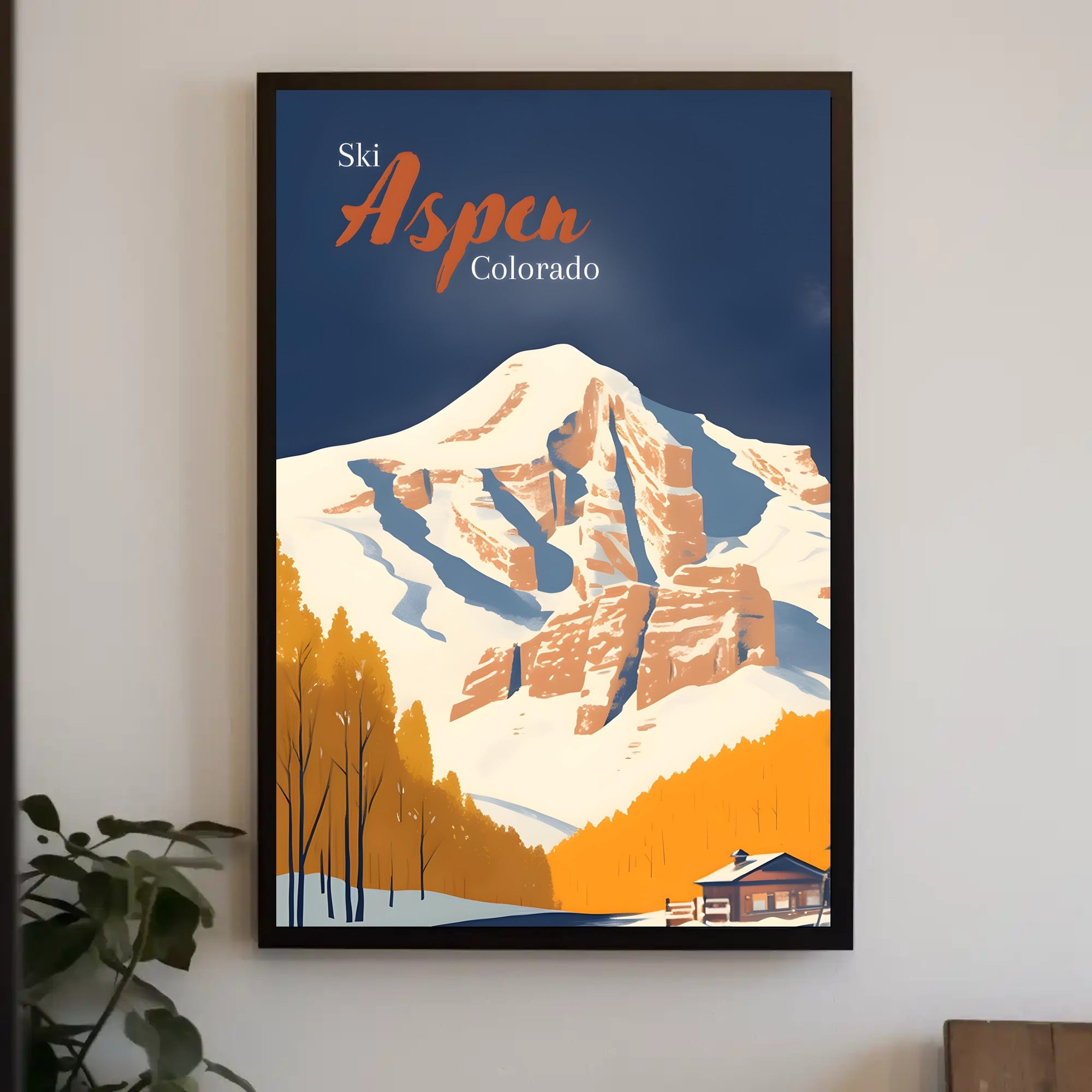 Aspen Skiing Adventure Vintage Travel Poster PosterGoat