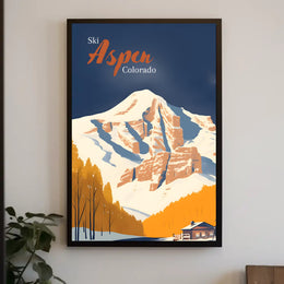Aspen Skiing Adventure Vintage Travel Poster PosterGoat