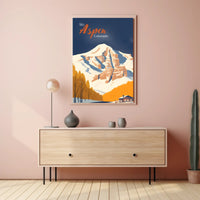 Aspen Skiing Adventure Vintage Travel Poster PosterGoat