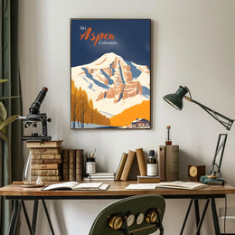 Aspen Skiing Adventure Vintage Travel Poster PosterGoat