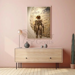 Astronaut Adventure Lunar Exploration Futuristic Sci-Fi Poster PosterGoat