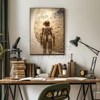 Astronaut Adventure Lunar Exploration Futuristic Sci-Fi Poster PosterGoat
