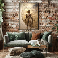 Astronaut Adventure Lunar Exploration Futuristic Sci-Fi Poster PosterGoat
