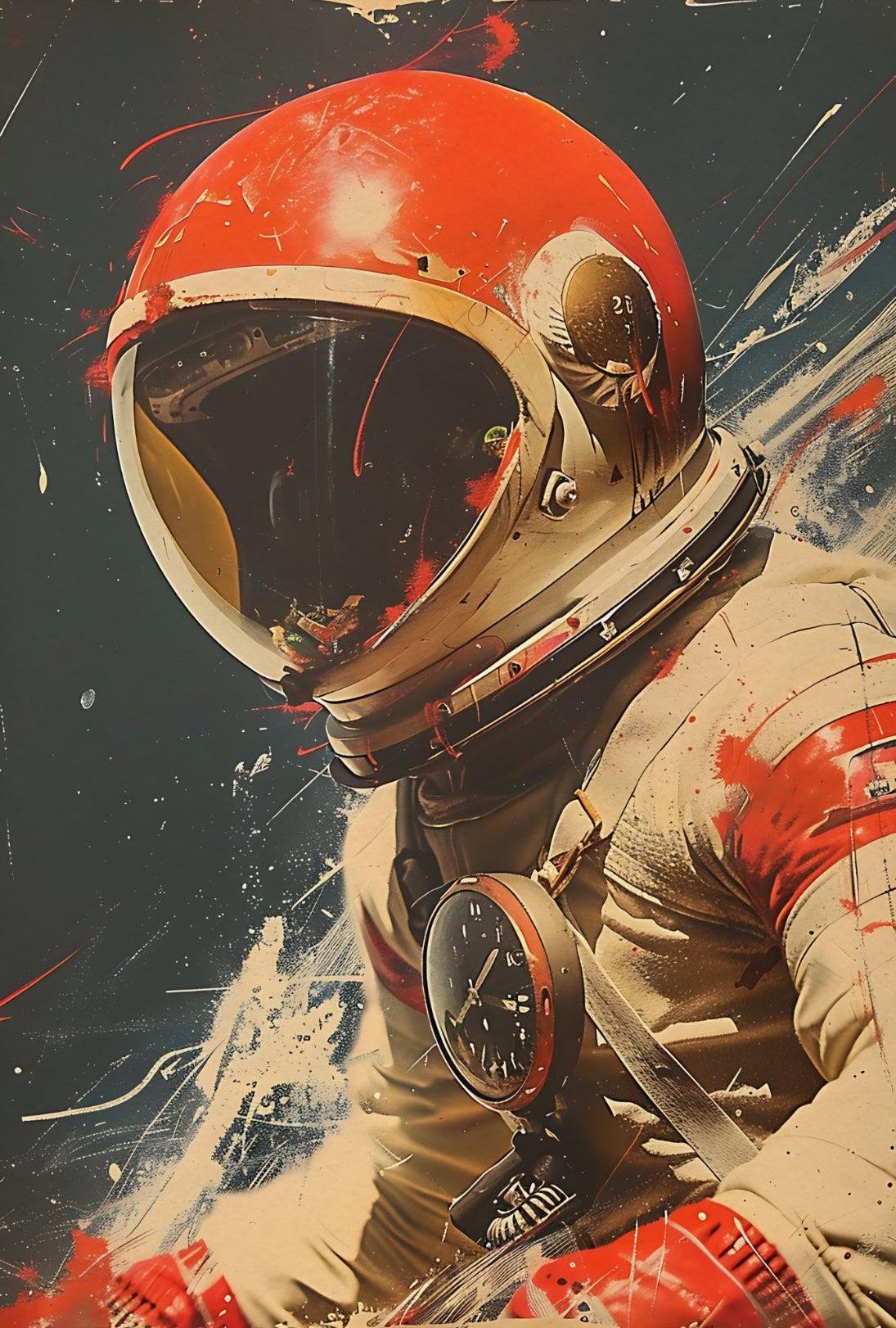Astronaut Adventure in Space Futuristic Sci-Fi Poster PosterGoat