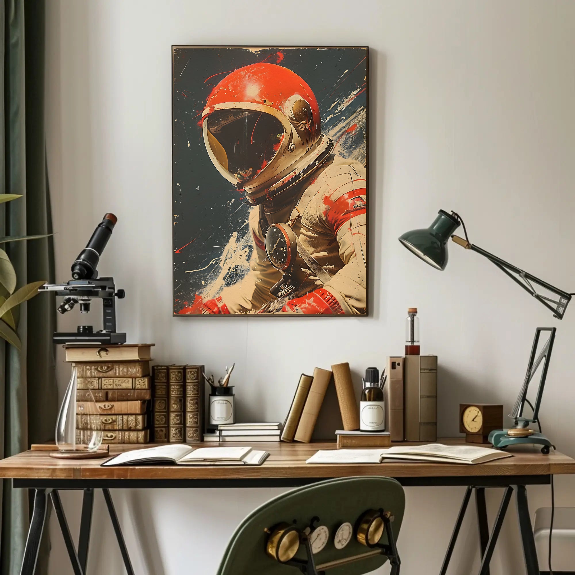 Astronaut Adventure in Space Futuristic Sci-Fi Poster PosterGoat