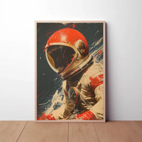 Astronaut Adventure in Space Futuristic Sci-Fi Poster PosterGoat