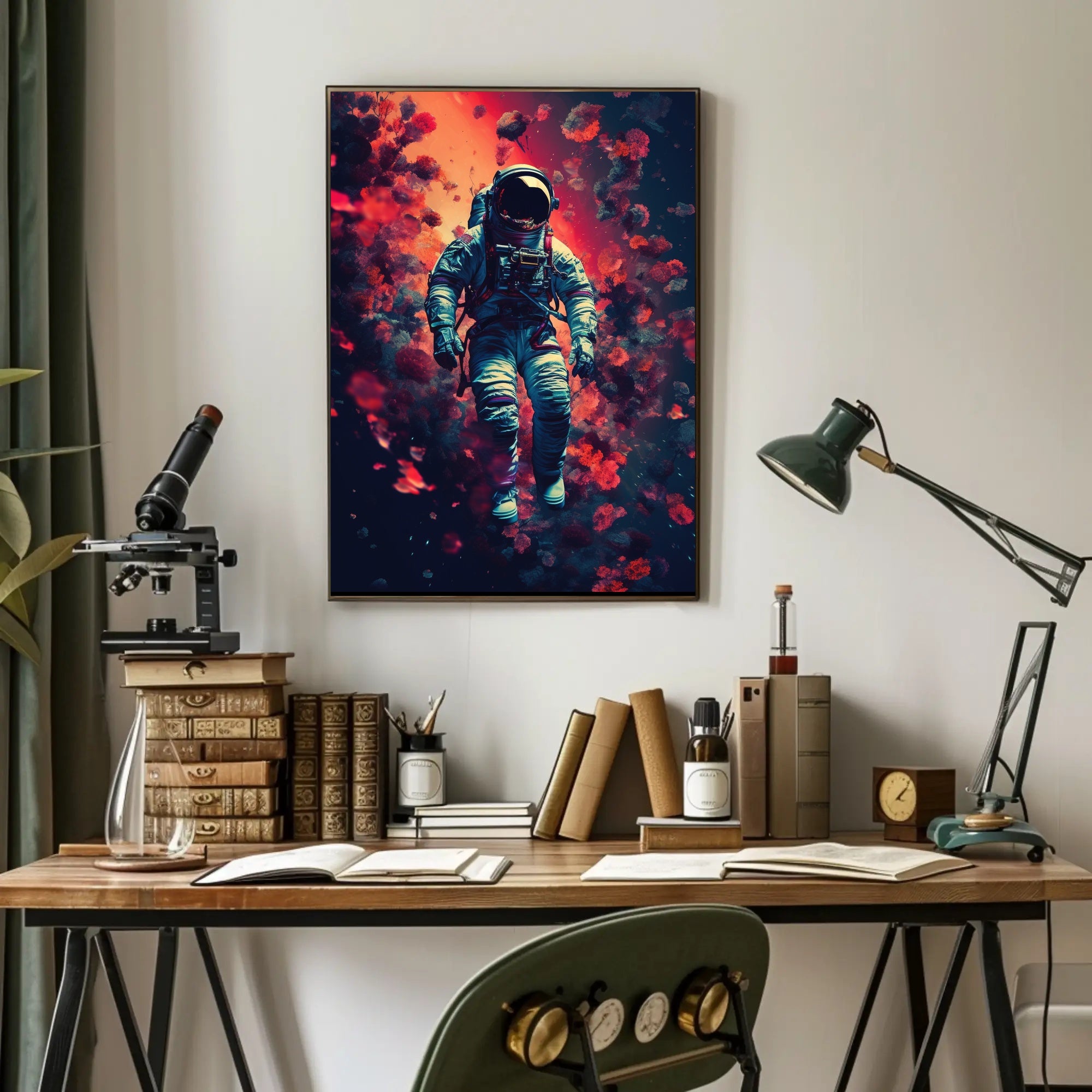 Astronaut Cosmic Adventure Futuristic Sci-Fi Poster PosterGoat