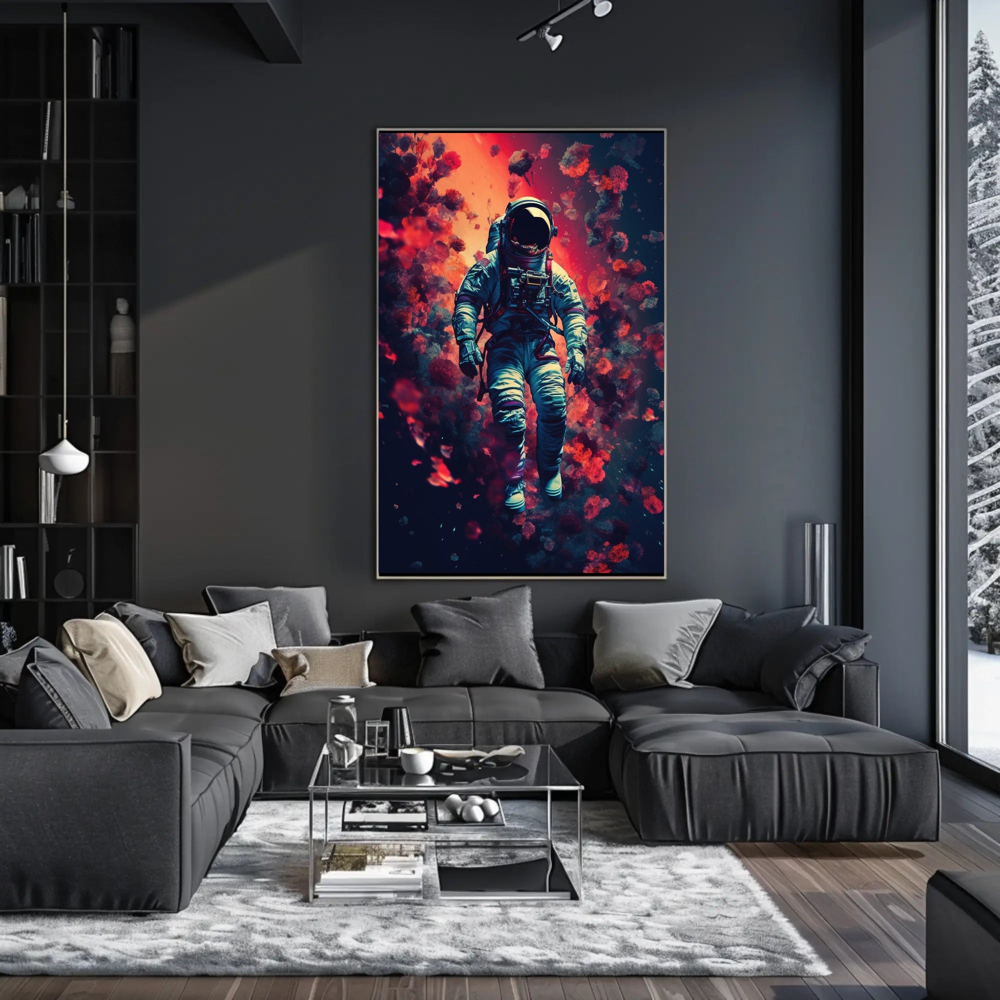 Astronaut Cosmic Adventure Futuristic Sci-Fi Poster PosterGoat