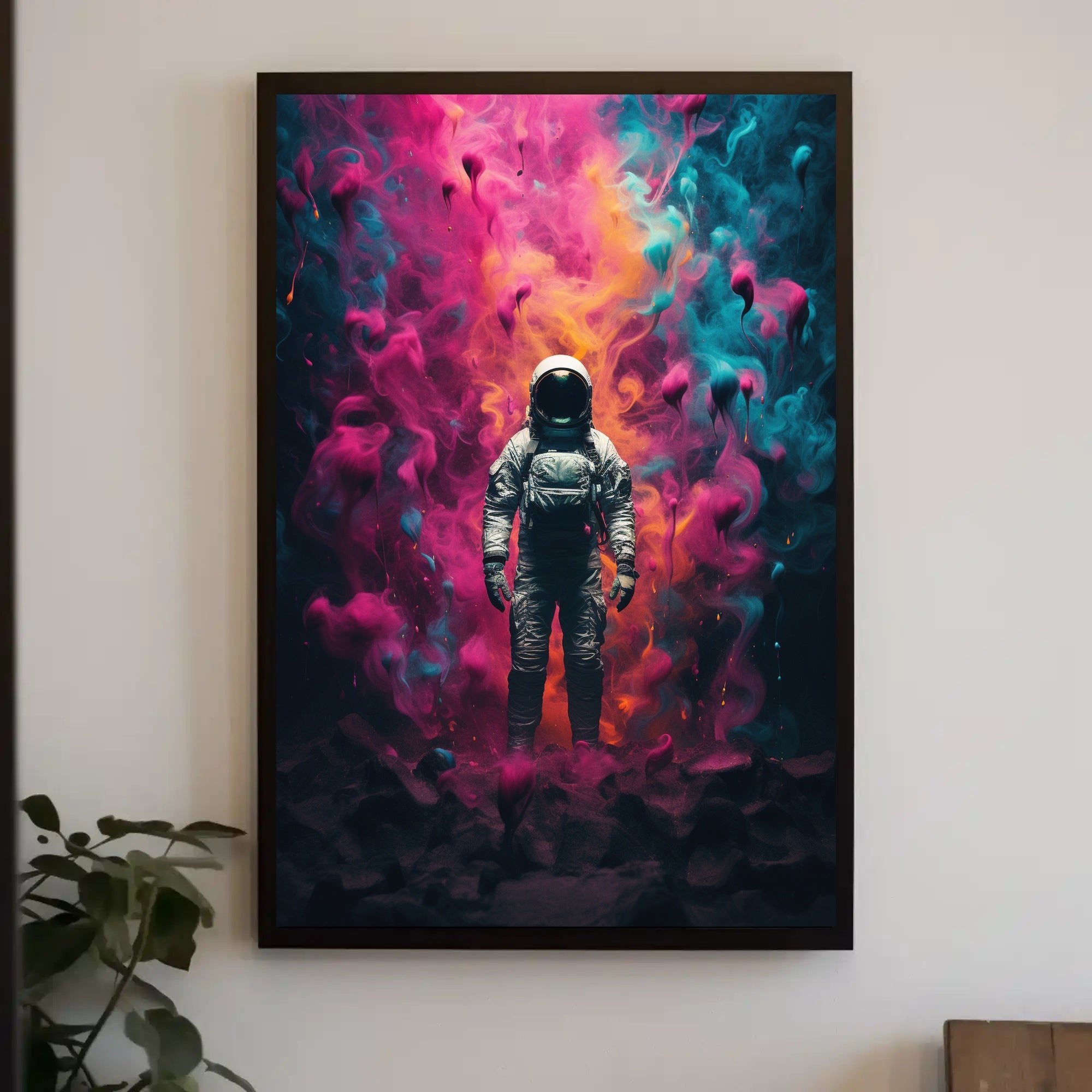 Astronaut Cosmic Exploration Futuristic Sci-Fi Poster PosterGoat