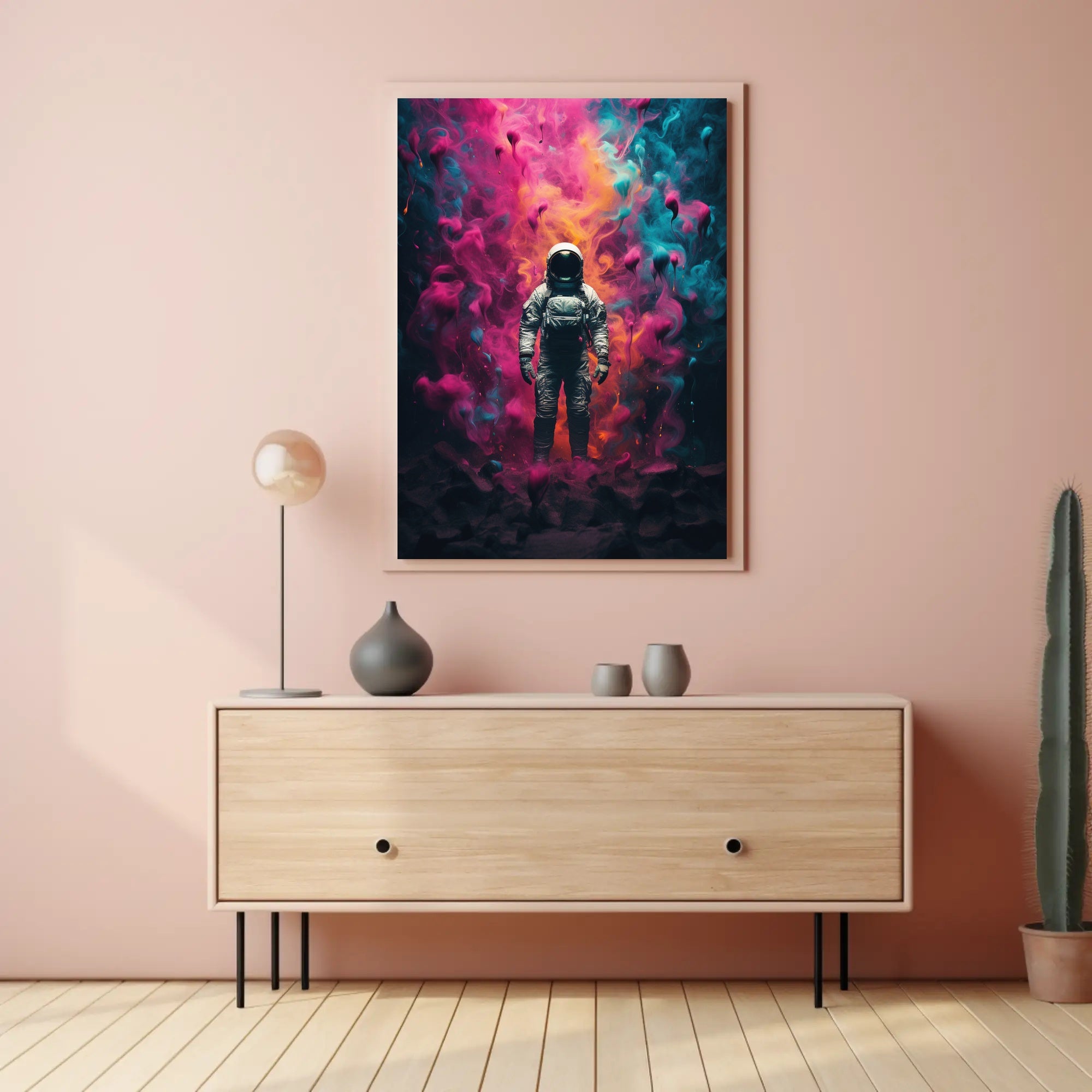 Astronaut Cosmic Exploration Futuristic Sci-Fi Poster PosterGoat