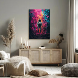 Astronaut Cosmic Exploration Futuristic Sci-Fi Poster PosterGoat