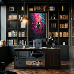 Astronaut Cosmic Exploration Futuristic Sci-Fi Poster PosterGoat