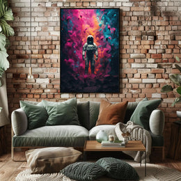 Astronaut Cosmic Exploration Futuristic Sci-Fi Poster PosterGoat