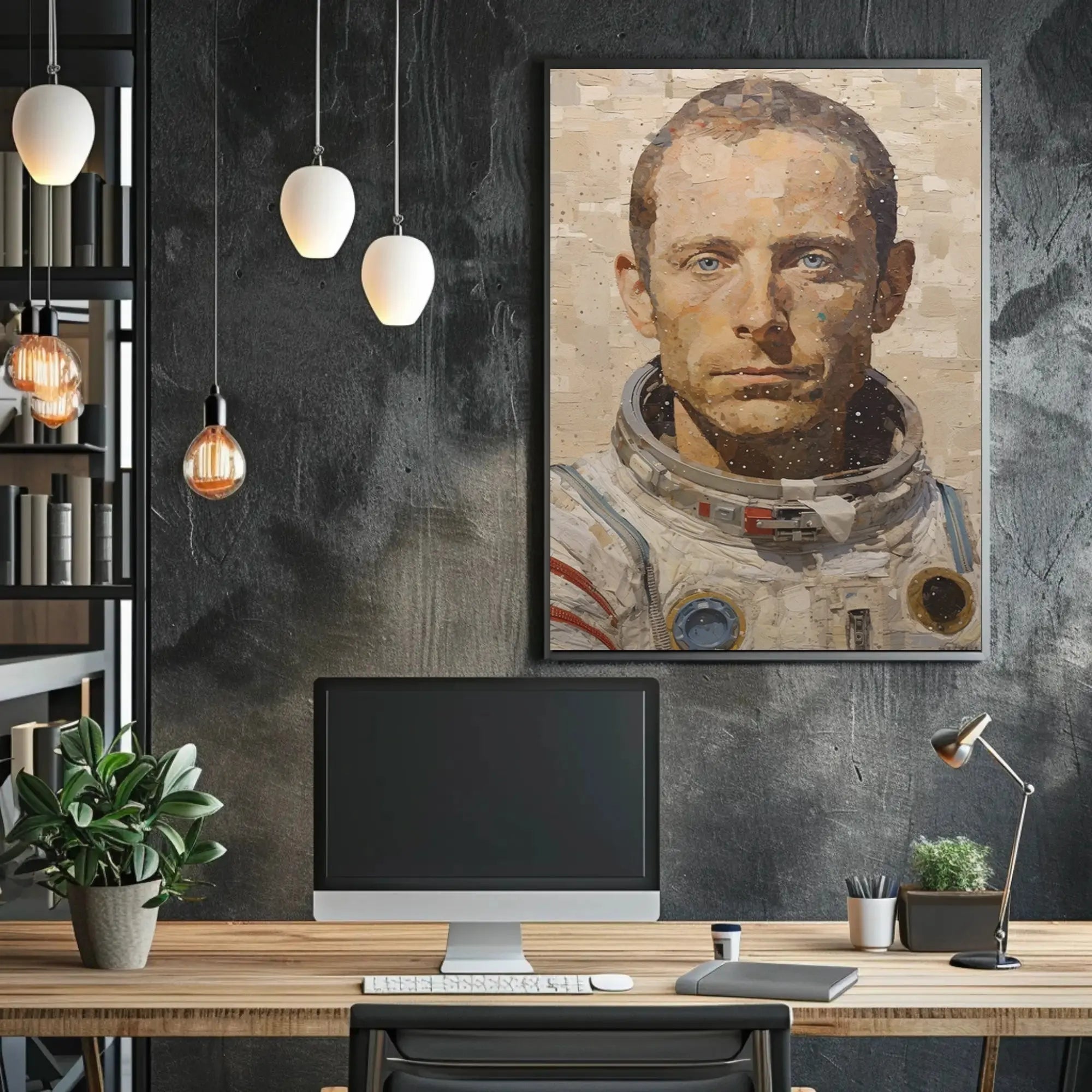Astronaut Exploration Theme Futuristic Sci-Fi Poster PosterGoat