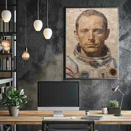 Astronaut Exploration Theme Futuristic Sci-Fi Poster PosterGoat