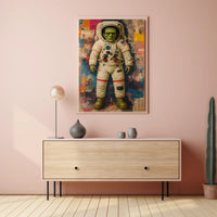Astronaut Frankenstein Space Adventure Futuristic Sci-Fi Poster PosterGoat