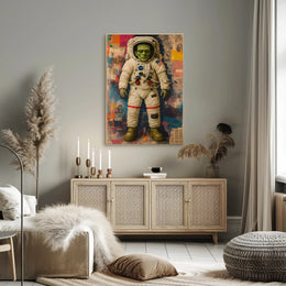 Astronaut Frankenstein Space Adventure Futuristic Sci-Fi Poster PosterGoat