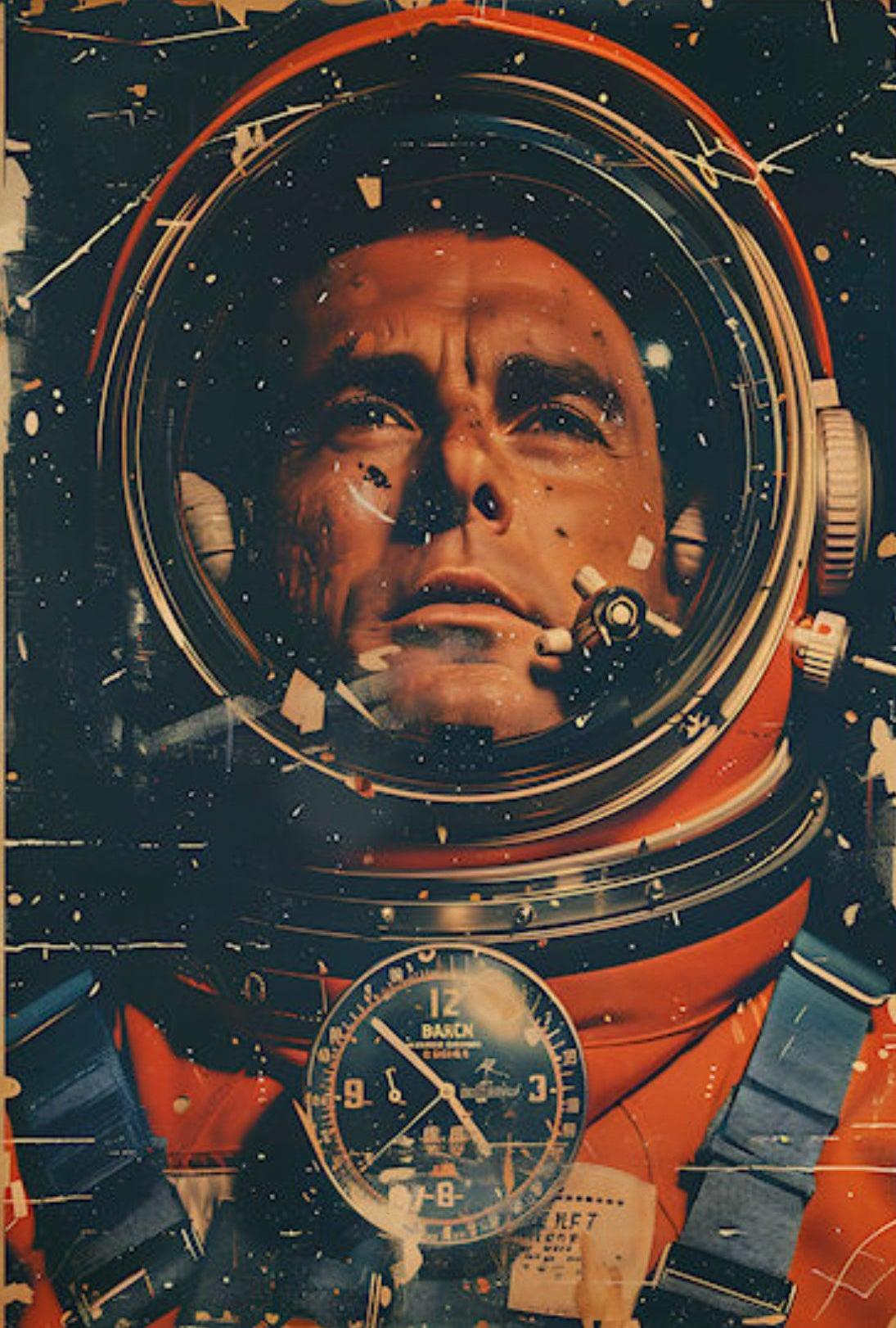 Astronaut Journey Through Time Historical Poster PosterGoat