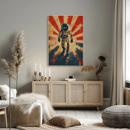 Astronaut Space Exploration Adventure Retro Futuristic Sci-Fi Poster PosterGoat
