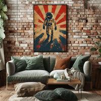 Astronaut Space Exploration Adventure Retro Futuristic Sci-Fi Poster PosterGoat