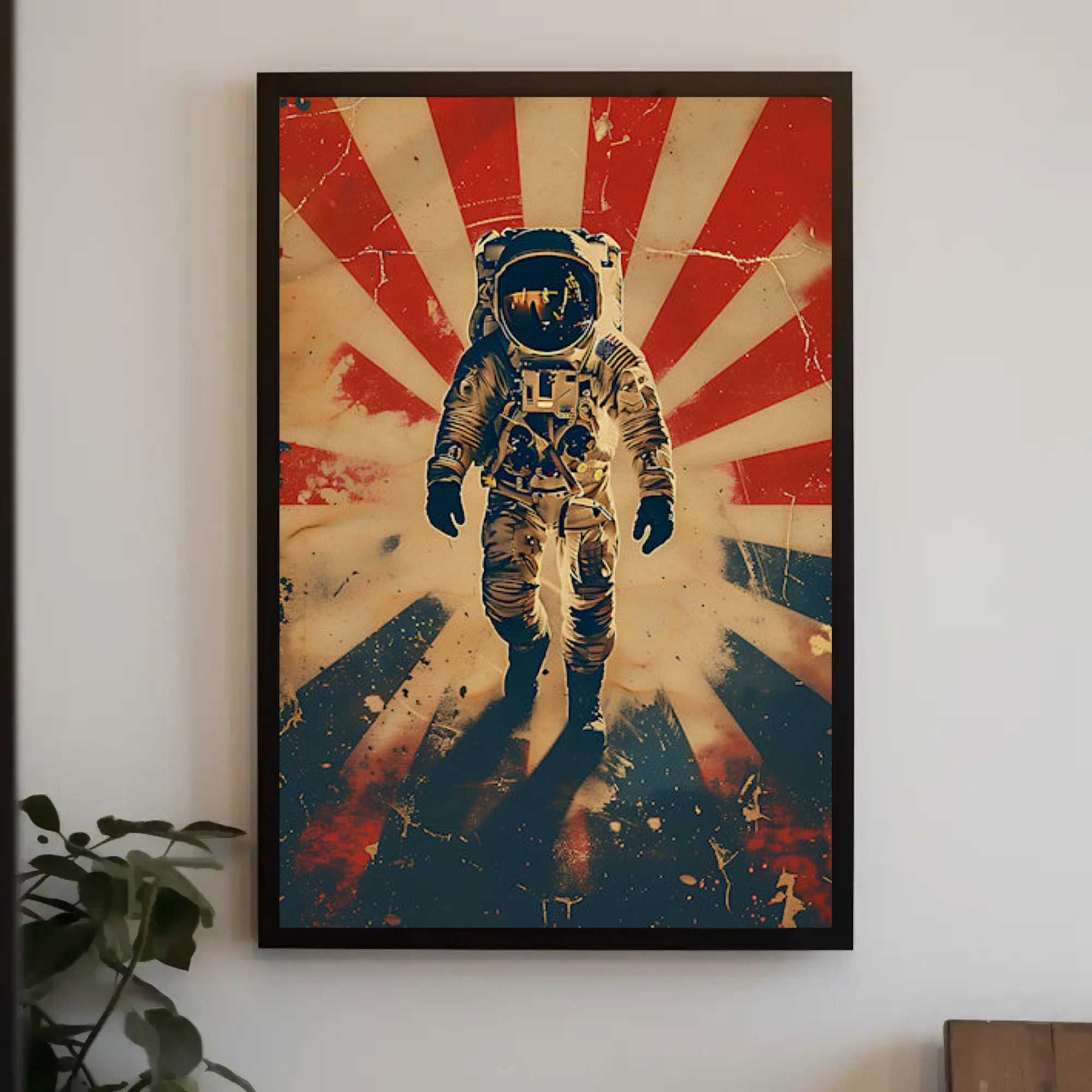 Astronaut Space Exploration Adventure Retro Futuristic Sci-Fi Poster PosterGoat