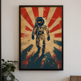 Astronaut Space Exploration Adventure Retro Futuristic Sci-Fi Poster PosterGoat