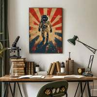Astronaut Space Exploration Adventure Retro Futuristic Sci-Fi Poster PosterGoat