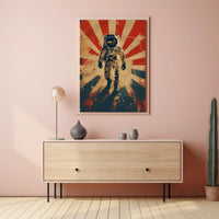 Astronaut Space Exploration Adventure Retro Futuristic Sci-Fi Poster PosterGoat