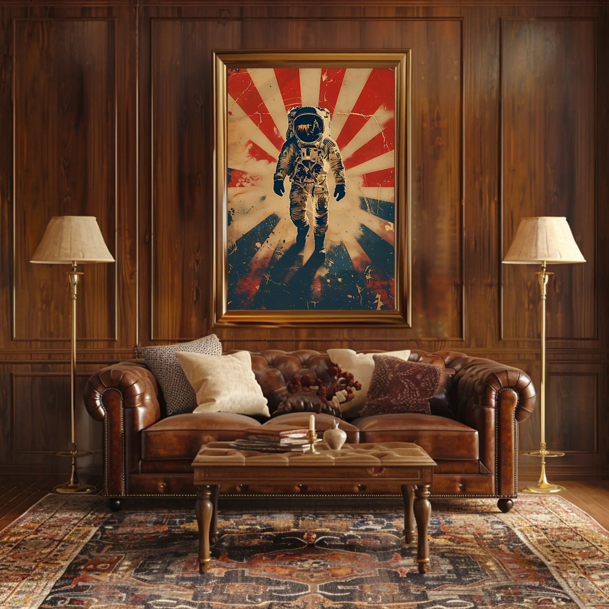 Astronaut Space Exploration Adventure Retro Futuristic Sci-Fi Poster PosterGoat