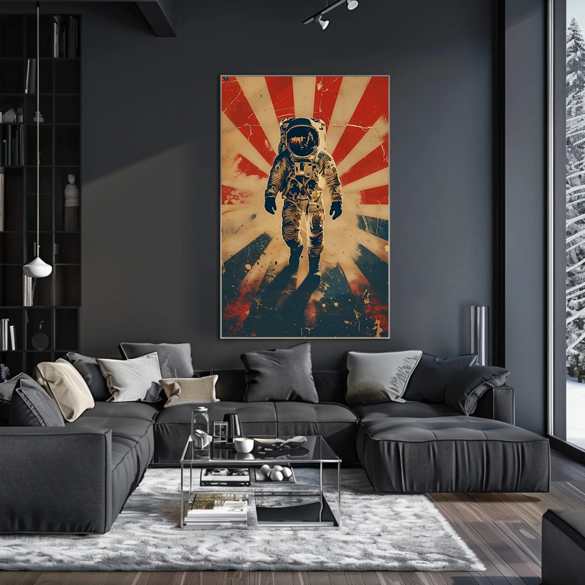 Astronaut Space Exploration Adventure Retro Futuristic Sci-Fi Poster PosterGoat