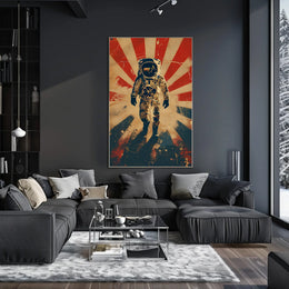 Astronaut Space Exploration Adventure Retro Futuristic Sci-Fi Poster PosterGoat