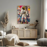 Astronaut Street Art Vibes: Abstract, Artistic, or Pop Culture Poster PosterGoat