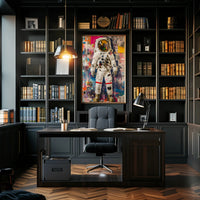 Astronaut Street Art Vibes: Abstract, Artistic, or Pop Culture Poster PosterGoat