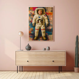 Astronaut Trump Pop-Art Political Propaganda Poster PosterGoat