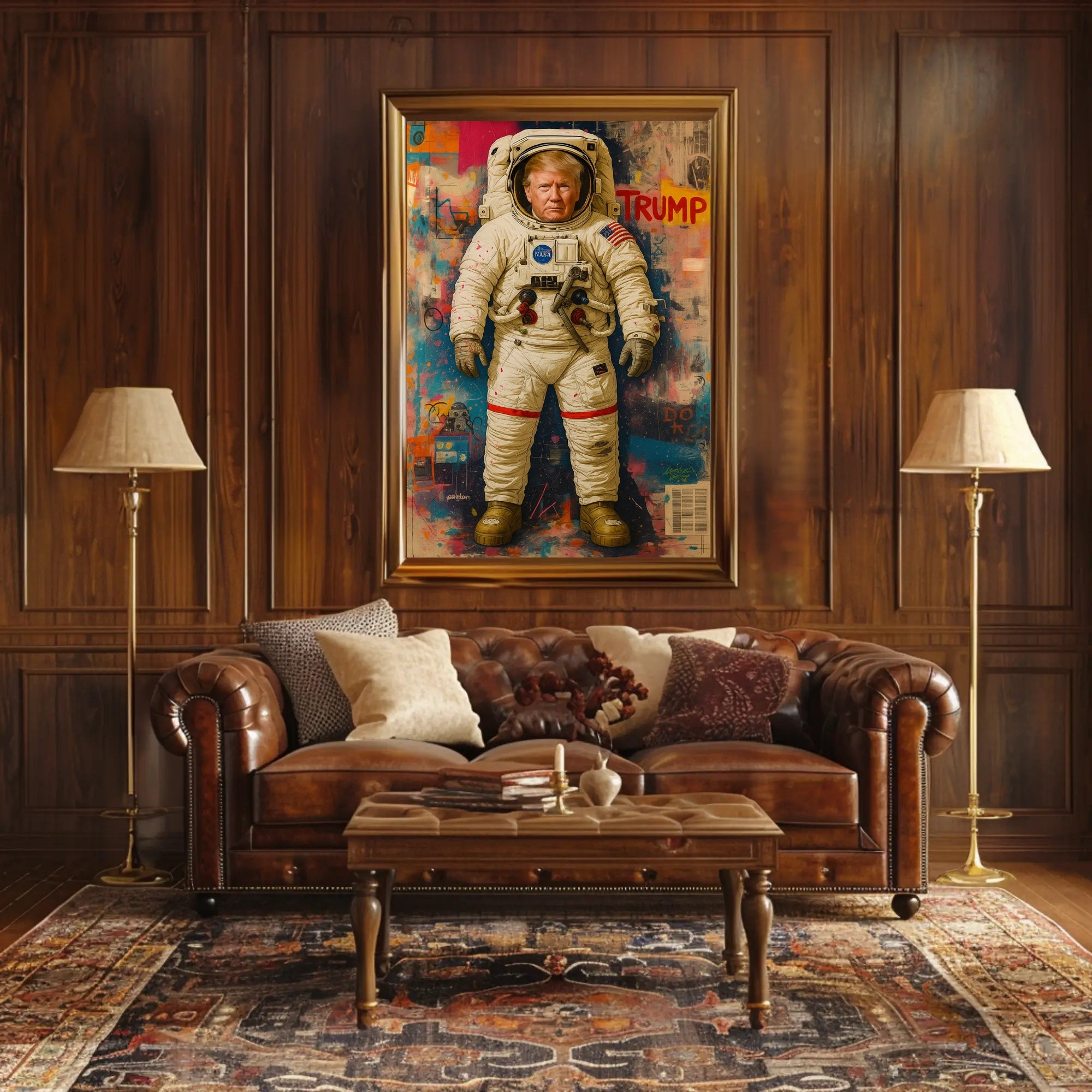 Astronaut Trump Pop-Art Political Propaganda Poster PosterGoat