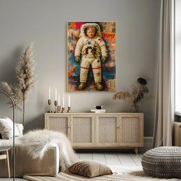 Astronaut Trump Pop-Art Political Propaganda Poster PosterGoat