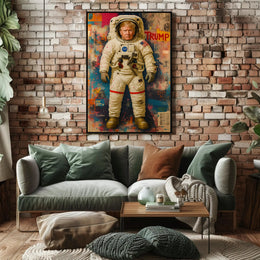 Astronaut Trump Pop-Art Political Propaganda Poster PosterGoat