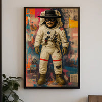 Astronaut Zorro Pop Culture Artistic Poster PosterGoat