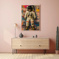 Astronaut Zorro Pop Culture Artistic Poster PosterGoat